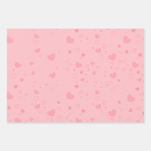 Feuille De Papier Cadeau Enveloppe cadeau de coeur (Devant)