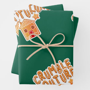 Feuille De Papier Cadeau Enveloppe cadeau de Noël Festif Cookie