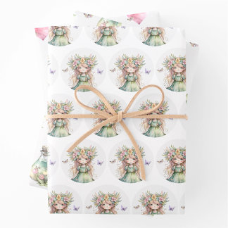 Feuille De Papier Cadeau Enveloppe cadeau Fairy and Butterfly