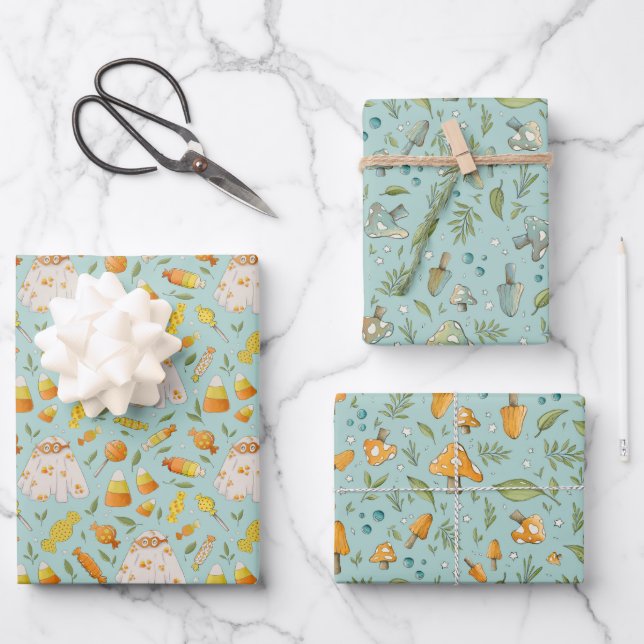 Feuille De Papier Cadeau Enveloppe cadeau Halloween Vibe (Recto)