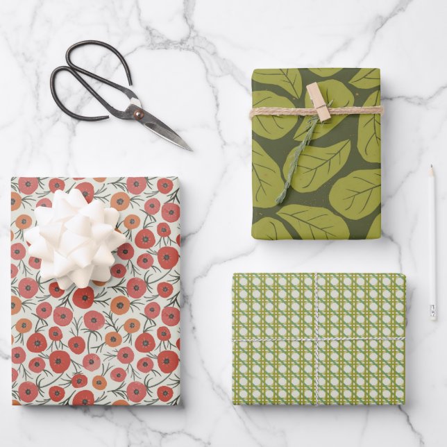 Feuille De Papier Cadeau Enveloppe cadeau inspirée de la maison (Recto)