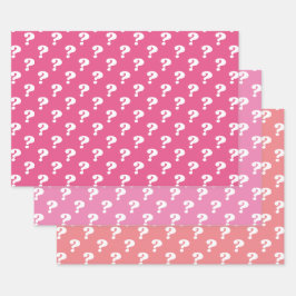 Feuille De Papier Cadeau Enveloppe Cadeau Mystère Cute (Point D'Question) (