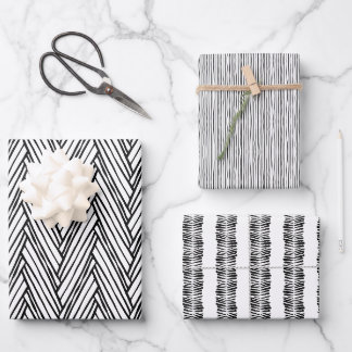 Feuille De Papier Cadeau Enveloppe cadeau noir et blanc