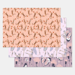 Feuille De Papier Cadeau Enveloppe cadeau pour elle (ensemble de 3)