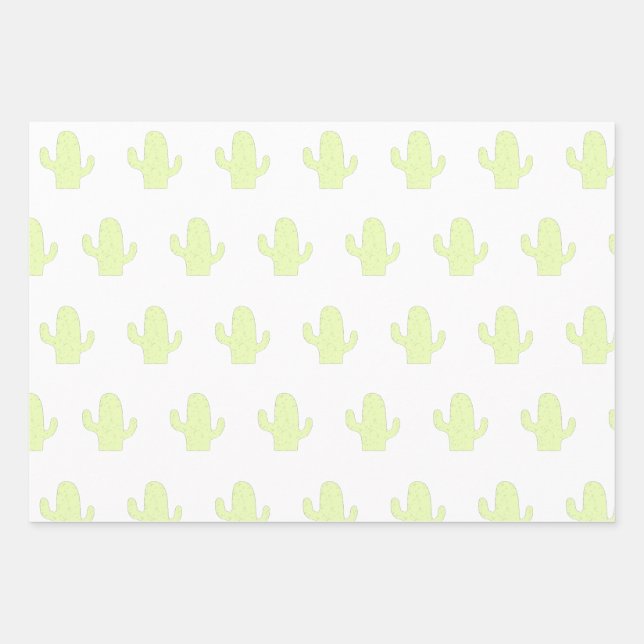 Feuille De Papier Cadeau Enveloppement de cactus (Devant)
