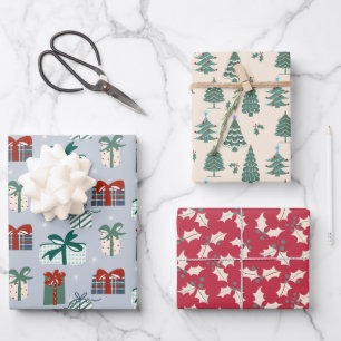 Feuille De Papier Cadeau Enveloppement Nostalgie de Noël