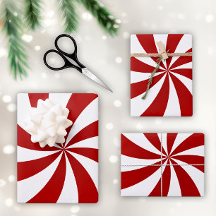 Feuille De Papier Cadeau Envelopper avec du bonbon de menthe poivrée