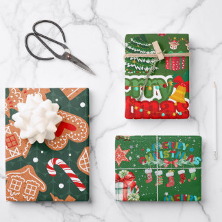 Feuille De Papier Cadeau Enveloppes élégantes pour Noël