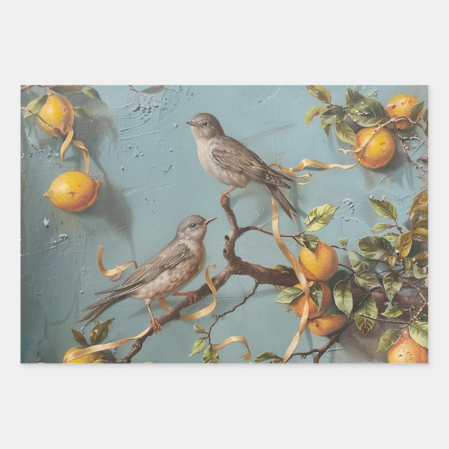 Feuille De Papier Cadeau Éperons - Peinture à l'huile Style d'enveloppement (Devant)