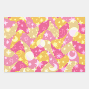 Feuille De Papier Cadeau Éperviers de bonbons céleste