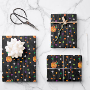 Feuille De Papier Cadeau Eric Carle Halloween Polka Motif