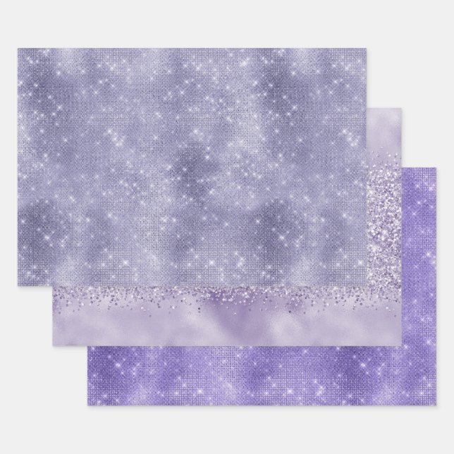Feuille De Papier Cadeau Étincelle de rêve pourpre (Lot)