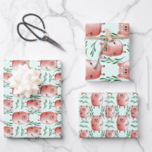 Étiquettes Cadeaux de Cochon Mignon Anniversaire