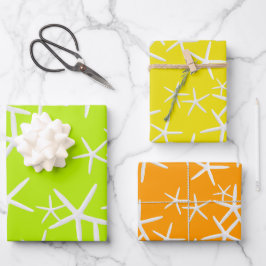 Feuille De Papier Cadeau Etoiles de mer Motif citron citron citron lime ora