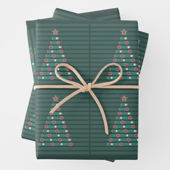 Feuille De Papier Cadeau Evergreen Rhythm (En situation)