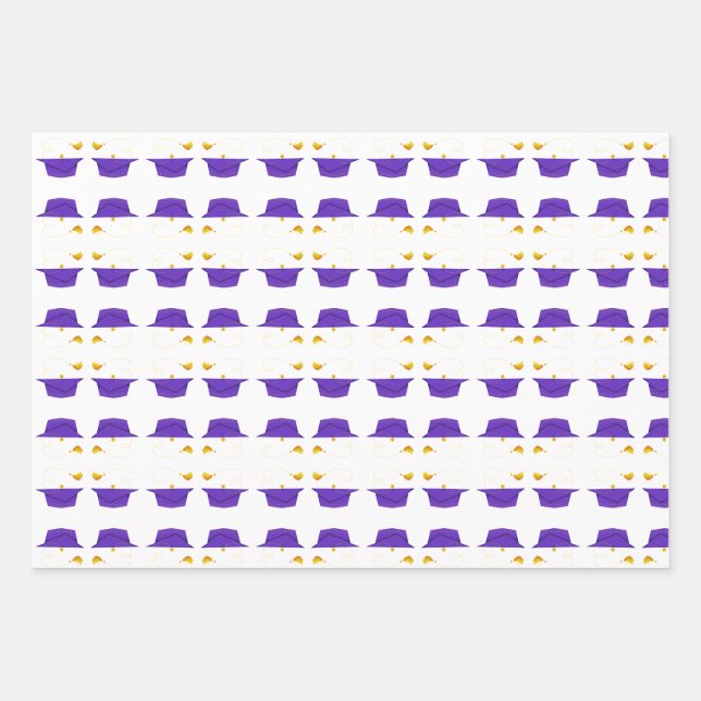 Feuille De Papier Cadeau Exemple de Casquette de diplôme (Devant)