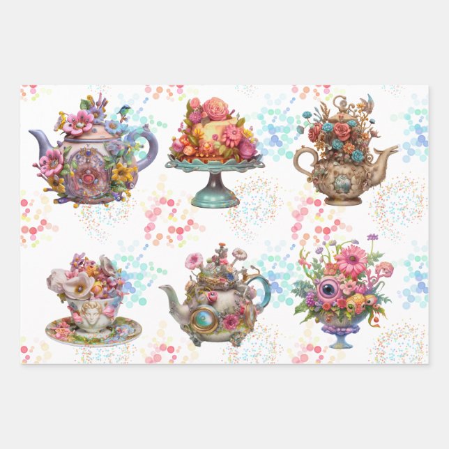 Feuille De Papier Cadeau Fairy Tea Party (Devant)