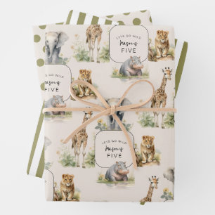 Feuille De Papier Cadeau Faisons sauter Parti Anniversaire de enfant