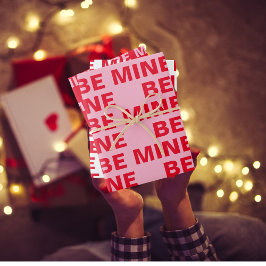 Feuille De Papier Cadeau Fancy Red & Pink Be MIne Valentines
