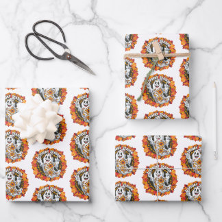 Feuille De Papier Cadeau Fantôme hippie mignon mais effrayant