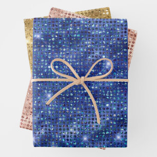 Feuille De Papier Cadeau Faux Sequins Éclairage