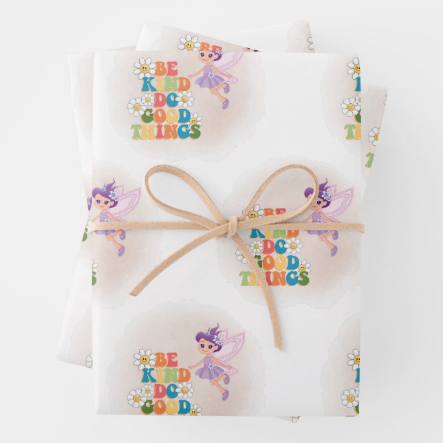 Feuille De Papier Cadeau Fée magnifique (En situation)