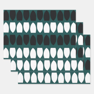 Feuille De Papier Cadeau Festive de Motif géométrique