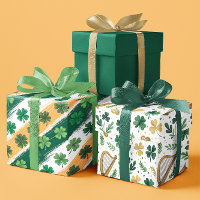 Festive Green Shamrocks St. Patricks Jour set de 3