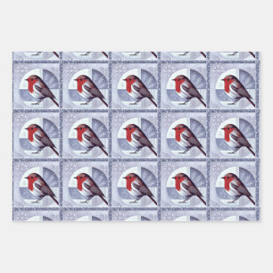 Feuille De Papier Cadeau Festive Robin Christmas Design multipack