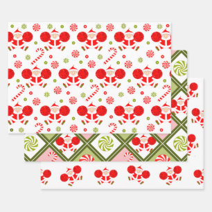 Feuille De Papier Cadeau Fête créative de meneuse de claque