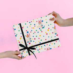 Feuille De Papier Cadeau Fête d'anniversaire conjointe des sœurs Pastel