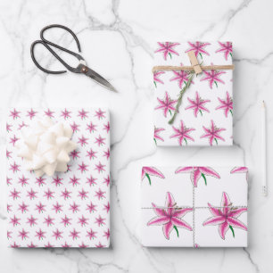 Feuille De Papier Cadeau Fête de jardin de mariage de bébé de Fleur de Lys