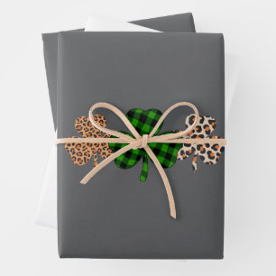 Feuille De Papier Cadeau Fête de la Saint-Patrick Chanceux Irlandais Vert C