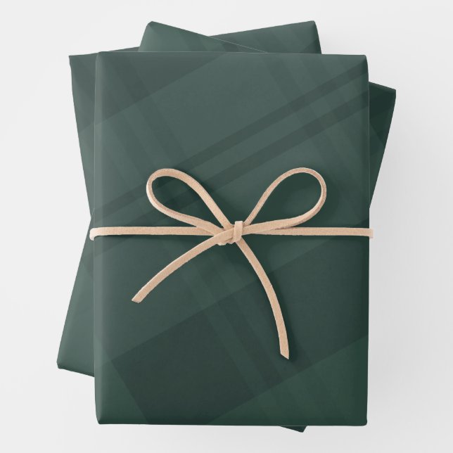 Feuille De Papier Cadeau Fête de Noël vert foncé (En situation)