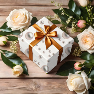 Feuille De Papier Cadeau Fête des mariées Perles et poursuites