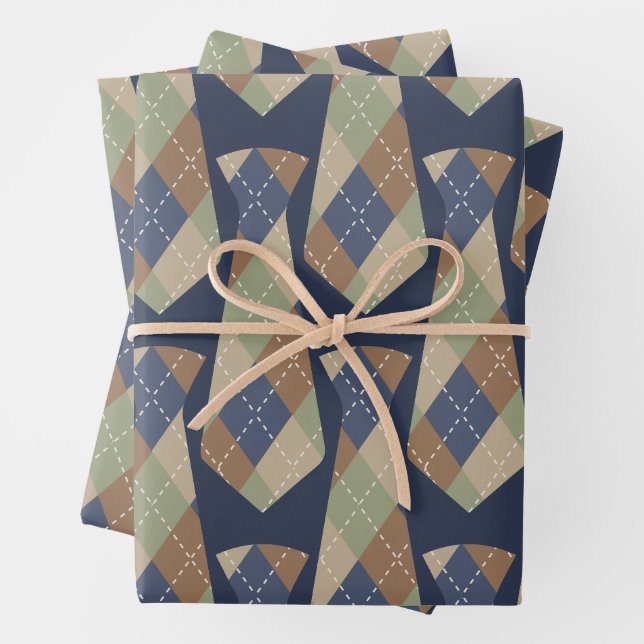 Feuille De Papier Cadeau Fête des pères mignonne (En situation)
