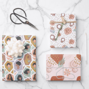 Feuille De Papier Cadeau Fête internationale de la femme : Envelopper les f