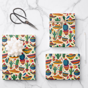 Feuille De Papier Cadeau Fête mexicaine en carrelage cool