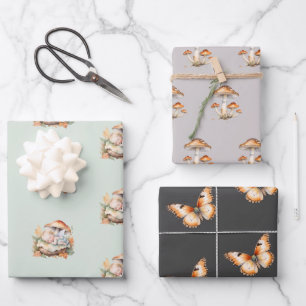 Feuille De Papier Cadeau Fête Prénatale de Fée de Bois Automnal