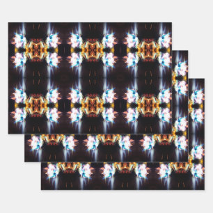 Feuille De Papier Cadeau Feu   Carreau miroir  