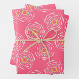 Feuille De Papier Cadeau Feu d'artifice Japonais Cherry