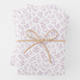 Feuille De Papier Cadeau Feuillage d'automne Lilac Chaud - Neutre