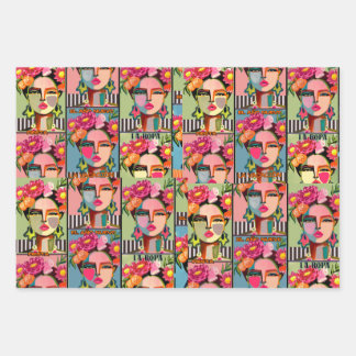 Feuille De Papier Cadeau Fiesta Floral