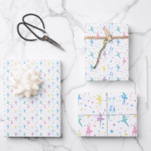 Feuille De Papier Cadeau Fille Ballerina Danseuse - Motif de ballet