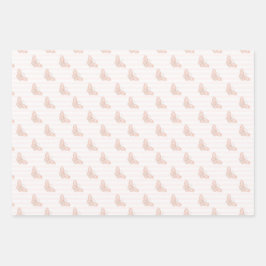 Feuille De Papier Cadeau Fille Eléphante Baby shower draps