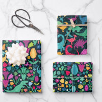 Fille Floral Dinosaure Silhouette Maximal Folk
