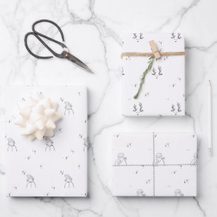 Feuille De Papier Cadeau Finger Print Design