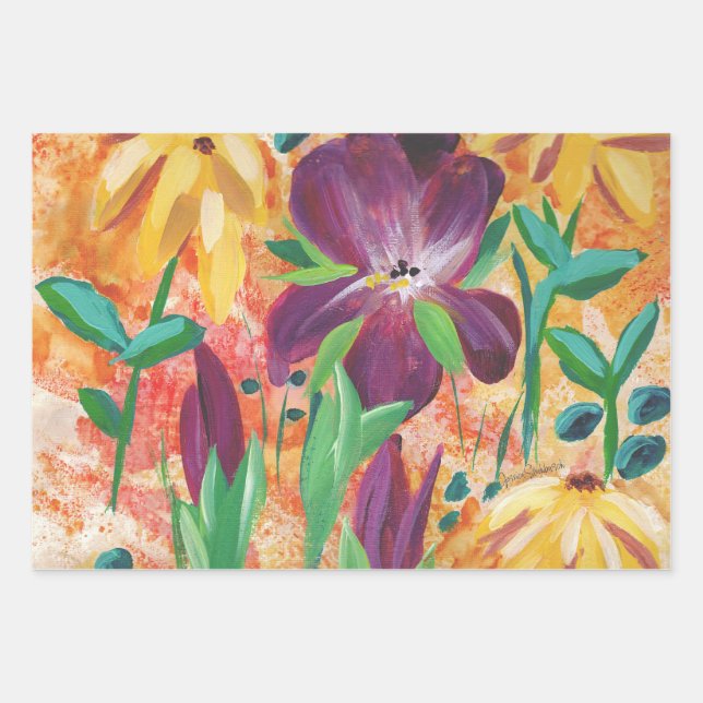 Feuille De Papier Cadeau Fire and Iris wrapping paper sheets (Devant)