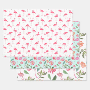 Feuille De Papier Cadeau Flamant rose Oiseau rose Nature Oiseau tropical