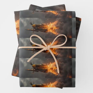 Feuille De Papier Cadeau Flammes du ciel : l'odeur d'un Spitfire